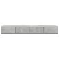 Preview: Bett Schubladen Beton Grau 120x36,5x16,5 cm