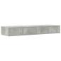 Preview: Bett Schubladen Beton Grau 120x36,5x16,5 cm