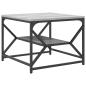 Preview: Couchtisch mit Regal - Grau Sonoma - 51x50x40 cm - Hergestellt aus Holzwerkstoff