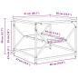Preview: Couchtisch mit Regal - Grau Sonoma - 51x50x40 cm - Hergestellt aus Holzwerkstoff