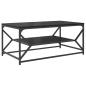 Preview: Couchtisch mit Regal schwarze Eiche 90x50x40 cm technisch bearbeitetes Holz