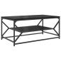 Preview: Couchtisch mit Regal schwarze Eiche 90x50x40 cm technisch bearbeitetes Holz