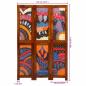 Preview: Raumteiler 3 Paneele Honigbraun 35x1,5x160 cm Massivholz Akazie