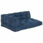 Preview: ARDEBO.de - Pallet Sofa Kissen mit Arm- und Rückenstütze - Blaues Stoff