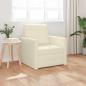 Preview: ARDEBO.de - Schlafsofa 2-in-1 Creme 74x77x81 cm Kunstleder