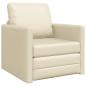 Preview: Schlafsofa 2-in-1 Creme 74x77x81 cm Kunstleder