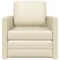 Preview: Schlafsofa 2-in-1 Creme 74x77x81 cm Kunstleder
