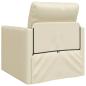 Preview: Schlafsofa 2-in-1 Creme 74x77x81 cm Kunstleder