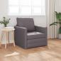 Preview: ARDEBO.de - Boden Sofa Bett 2-in-1 Grau 74x77x81 cm Kunstleder