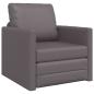 Preview: Boden Sofa Bett 2-in-1 Grau 74x77x81 cm Kunstleder