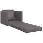 Preview: Boden Sofa Bett 2-in-1 Grau 74x77x81 cm Kunstleder
