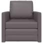 Preview: Boden Sofa Bett 2-in-1 Grau 74x77x81 cm Kunstleder