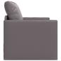 Preview: Boden Sofa Bett 2-in-1 Grau 74x77x81 cm Kunstleder