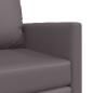 Preview: Boden Sofa Bett 2-in-1 Grau 74x77x81 cm Kunstleder