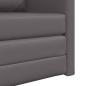 Preview: Boden Sofa Bett 2-in-1 Grau 74x77x81 cm Kunstleder