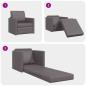 Preview: Boden Sofa Bett 2-in-1 Grau 74x77x81 cm Kunstleder