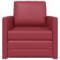 Preview: Bodensofa-Bett 2-in-1 Burgunderrot 74x77x81 cm Kunstleder