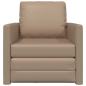 Preview: Sofa-Bett 2-in-1 Cappuccino 74x77x81 cm Kunstleder