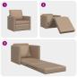 Preview: Sofa-Bett 2-in-1 Cappuccino 74x77x81 cm Kunstleder