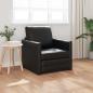 Preview: ARDEBO.de - Futon Sofa Bett 2-in-1 Schwarz 74x77x81 cm Kunstleder