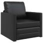 Preview: Futon Sofa Bett 2-in-1 Schwarz 74x77x81 cm Kunstleder