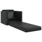 Preview: Futon Sofa Bett 2-in-1 Schwarz 74x77x81 cm Kunstleder