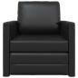 Preview: Futon Sofa Bett 2-in-1 Schwarz 74x77x81 cm Kunstleder