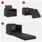 Preview: Futon Sofa Bett 2-in-1 Schwarz 74x77x81 cm Kunstleder