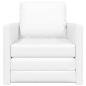 Preview: Boden-Sofa-Bett 2-in-1 Weiß 74x77x81 cm Kunstleder
