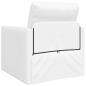 Preview: Boden-Sofa-Bett 2-in-1 Weiß 74x77x81 cm Kunstleder
