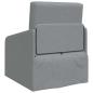Preview: Fußboden Schlafsofa 2-in-1 Hellgrau 65x80x83 cm Stoff