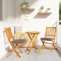 Preview: ARDEBO.de - 3-teiliges Garten Bistro Set - solides Akazienholz