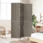Preview: Raumteiler 3 Panels Faltbar Grau 147x180 cm Poly Rattan