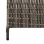 Preview: Raumteiler 3 Panels Faltbar Grau 147x180 cm Poly Rattan