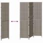 Preview: Raumteiler 3 Panels Faltbar Grau 147x180 cm Poly Rattan