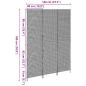 Preview: Raumteiler 3 Panels Faltbar Grau 147x180 cm Poly Rattan