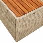 Preview: 2-Sitzer Garten-Sofa mit Kissen Beige Poly Rattan