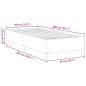 Preview: ARDEBO.de - Bettgestell Dunkelgrau 80x200 cm Corduroy Stoff