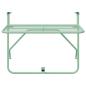 Preview: Faltbarer Hängender Balkontisch - Mintgrün, 60x40 cm, Stahl