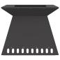 Preview: Feuerstelle Schwarz 60x60x50 cm Stahl