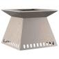 Preview: Feuerstelle 60x60x50 cm Verwitterter Stahl