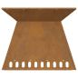 Preview: Feuerstelle 60x60x50 cm Verwitterter Stahl