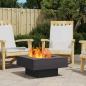 Preview: ARDEBO.de - Feuerstelle Quadrat Schwarz 60x60x30 cm Stahl