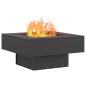 Preview: Feuerstelle Quadrat Schwarz 60x60x30 cm Stahl