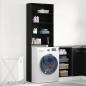 Preview: ARDEBO.de - Waschmaschinen-Schrank Schwarz-Eiche 64x24x190 cm MDF