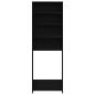 Preview: Waschmaschinen-Schrank Schwarz-Eiche 64x24x190 cm MDF