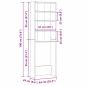 Preview: Waschmaschinen-Schrank Schwarz-Eiche 64x24x190 cm MDF