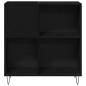 Preview: Record Cabinet Schwarz Eiche 84,5x38x90 cm Holzwerkstoff