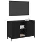Preview: Fernsehcabinet Schwarzes Eichenholz 101x35x65 cm Holzwerkstoff und Stahl