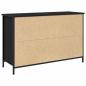 Preview: Fernsehcabinet Schwarzes Eichenholz 101x35x65 cm Holzwerkstoff und Stahl